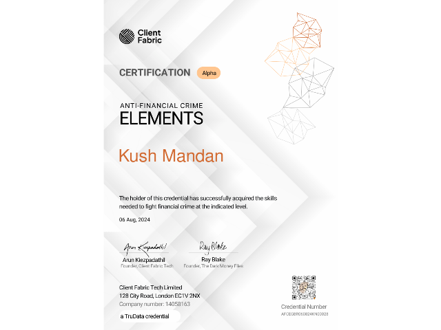 certificate