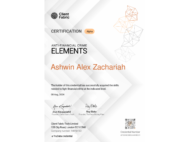 certificate